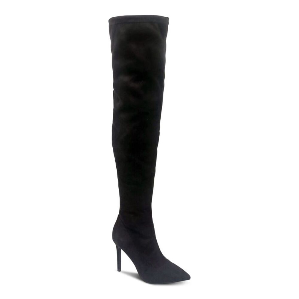THALIA SODI Womens Black Cushioned Pointed Toe Stiletto Zip-Up Dress Boots 6